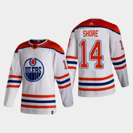 Edmonton Oilers Devin Shore 14 2020-21 Reverse Retro Authentic Shirt - Mannen